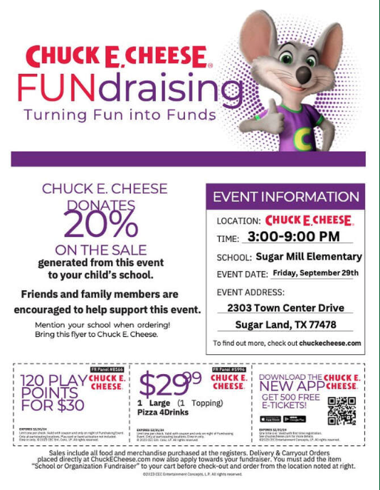  chuck e cheese fundraising 